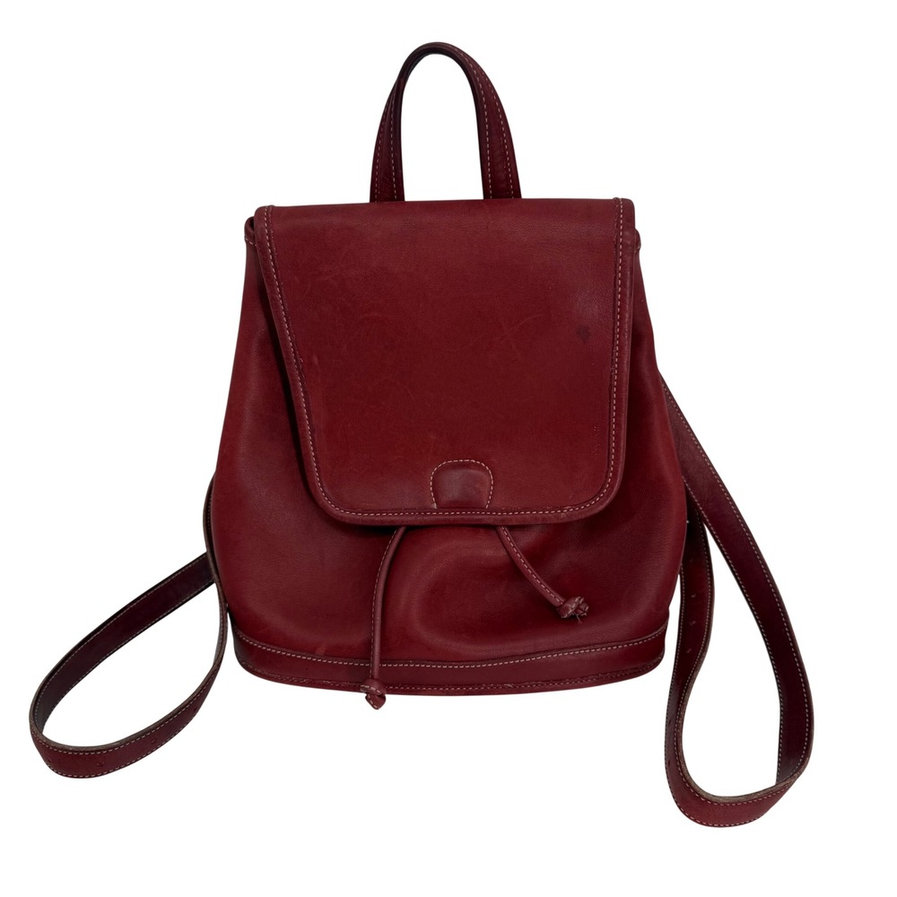 Vintage 90s Coach Sonoma Red Leather Suede Backpack J9C-9315 Made in USA